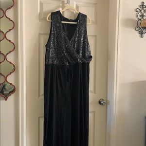 V neck wide leg jumper